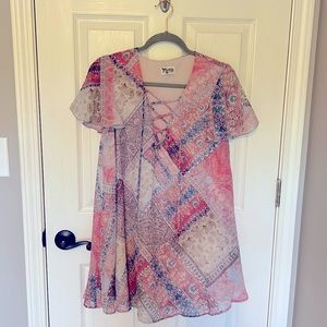 Show Me Your MuMu tapestry mini dress size small.